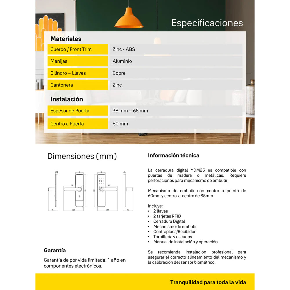 Cerradura Digital YDM25