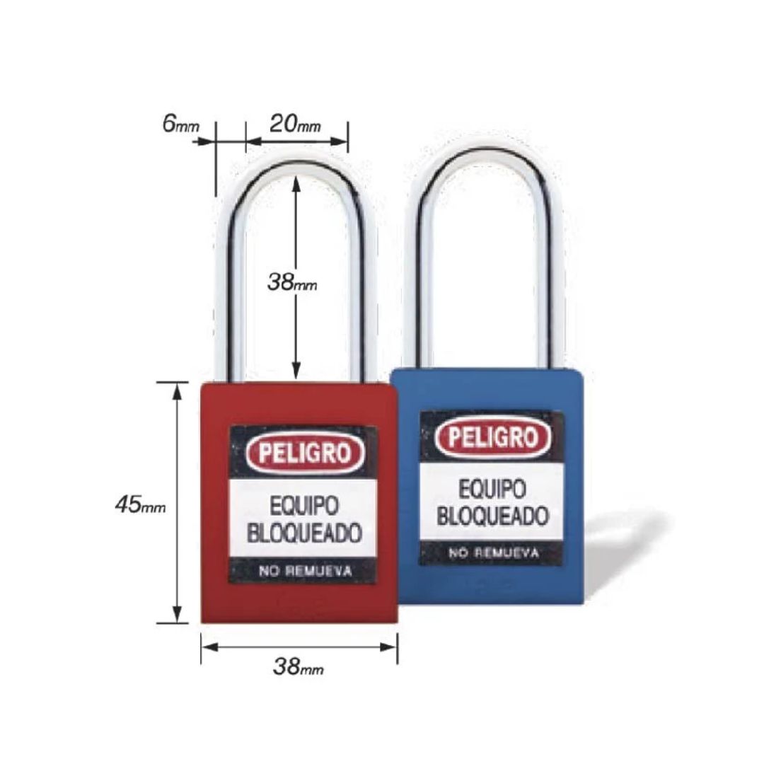 Candado Gancho Nylon Azul B