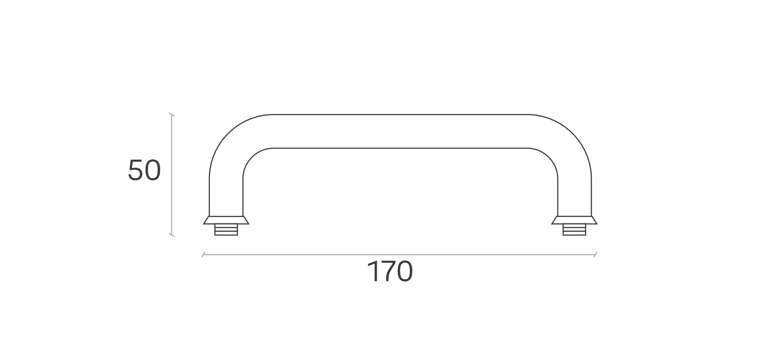Jaladera Tipo C Pulido
