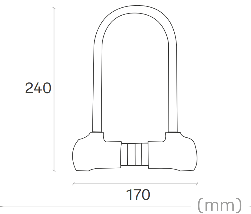 Candado de Combinación Para Bicicleta YTX240 - (240mm)