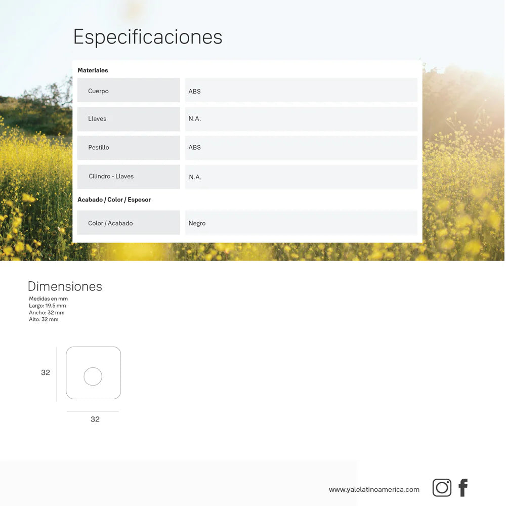 Cerradura YF68 Biométrica para Mueble . Apertura con Huella