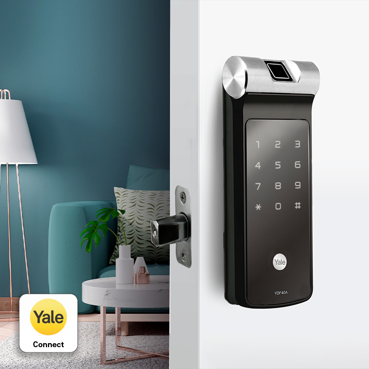 Cerrojo Digital YDF40A con módulo para abrir desde el celular