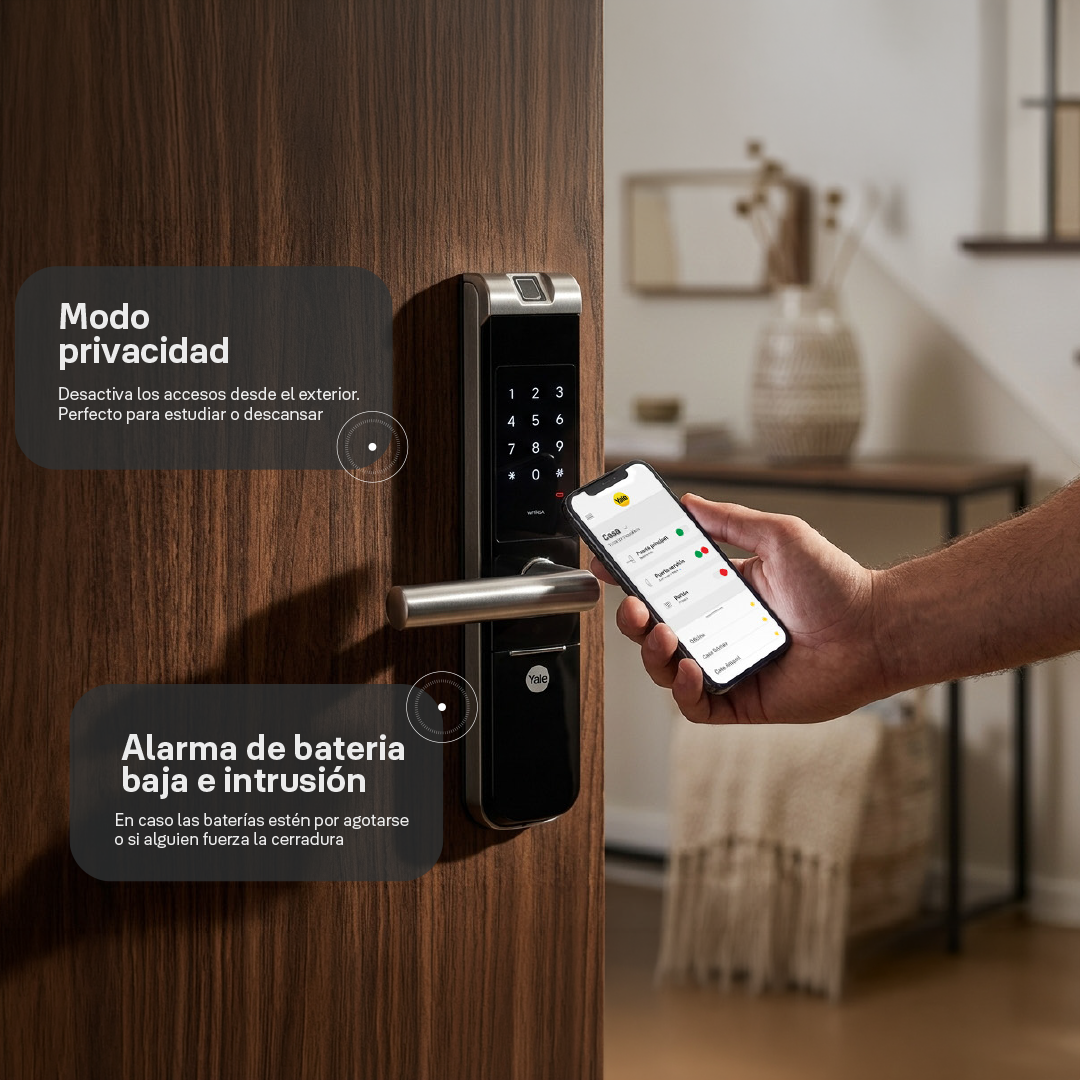 Cerradura digital YMF40A + kit apertura con celular*