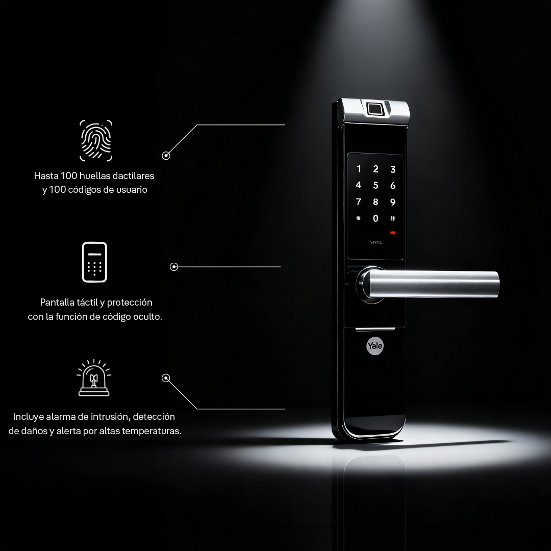 Cerradura digital YMF40A + kit apertura con celular*