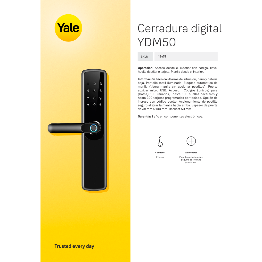 Cerradura Digital YDM50*