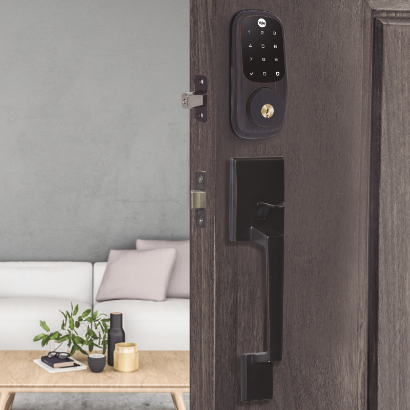 Kit Cerrojo Digital YRD226 Bronce Oscuro + Manillón Liverpool (Negro)