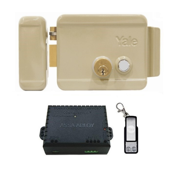 Kit Cerradura Eléctrica 678 + Transformador + Control Remoto