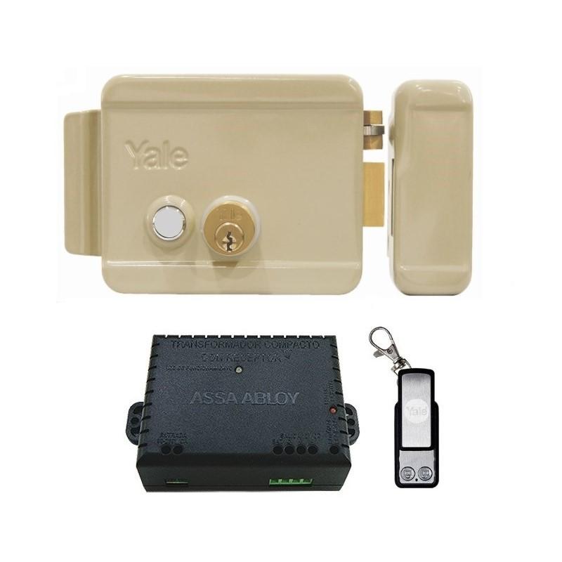 Kit Cerradura Eléctrica 678 + Transformador + Control Remoto