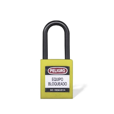 Candado Gancho Nylon Amarillo B