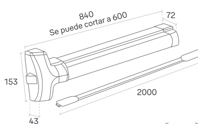 Barra Antipánico Miami 1 Punto