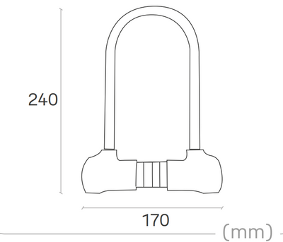 Candado de Combinación Para Bicicleta YTX240 - (240mm)