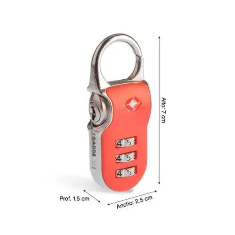 Candado TSA YTP2 Rojo - (30mm)