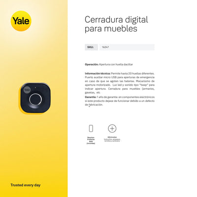 Cerradura  Biométrica para Mueble YF68*