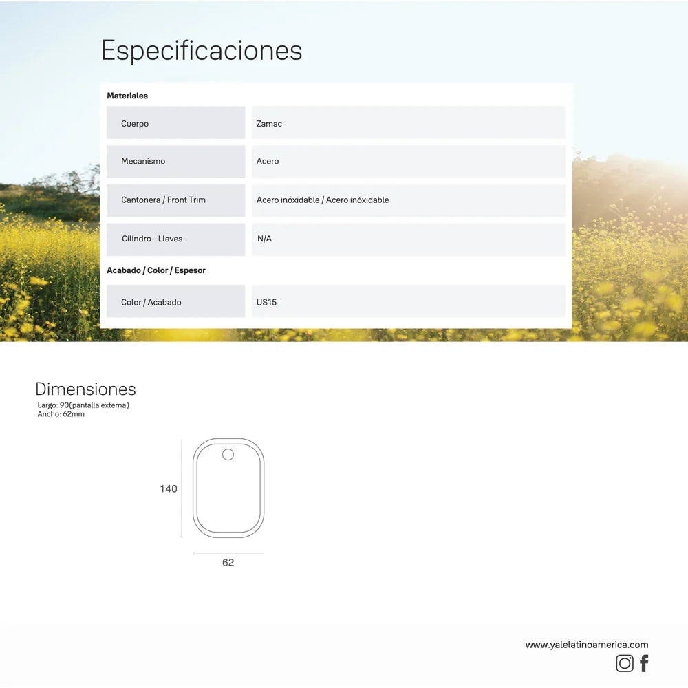 Cerrojo Digital YRD256 con módulo para abrir desde el celular