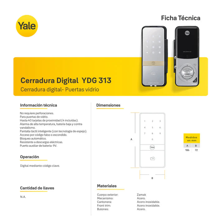 Cerradura Digital YDG313*