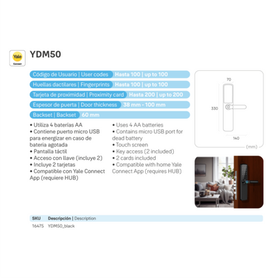 Cerradura Digital YDM50*