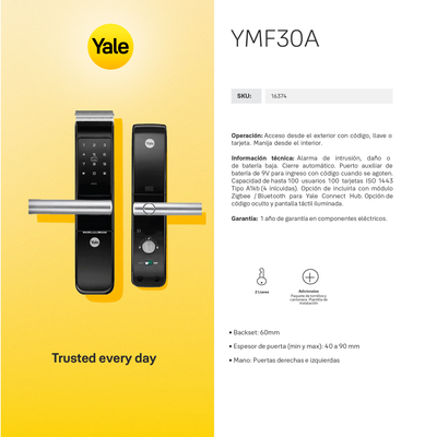 Cerradura Digital YMF30A*