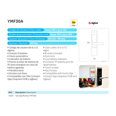 Cerradura Digital YMF30A*