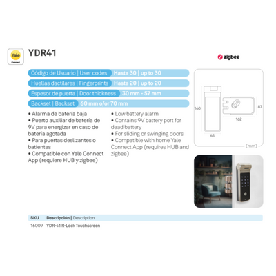 Cerrojo Digital YDR41*