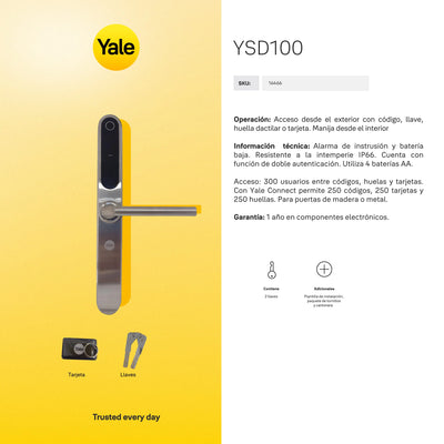 Cerradura Digital YSD100 para puerta abatible + kit apertura con celular*