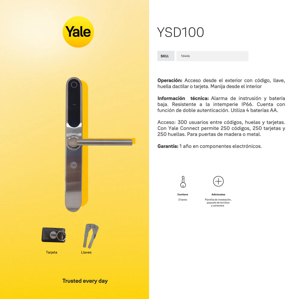 Cerradura Digital YSD100 (Puerta Corrediza)