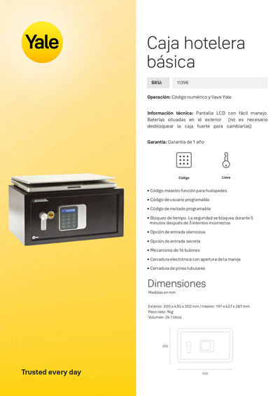 Caja Fuerte Hotelera Básica