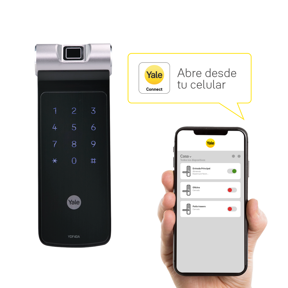 Cerrojo Digital YDF40A con módulo para abrir desde el celular