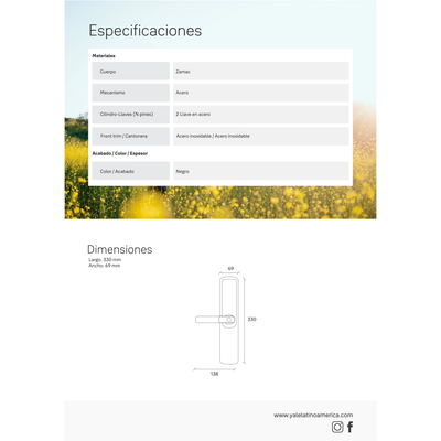 Cerradura Digital YDM50*