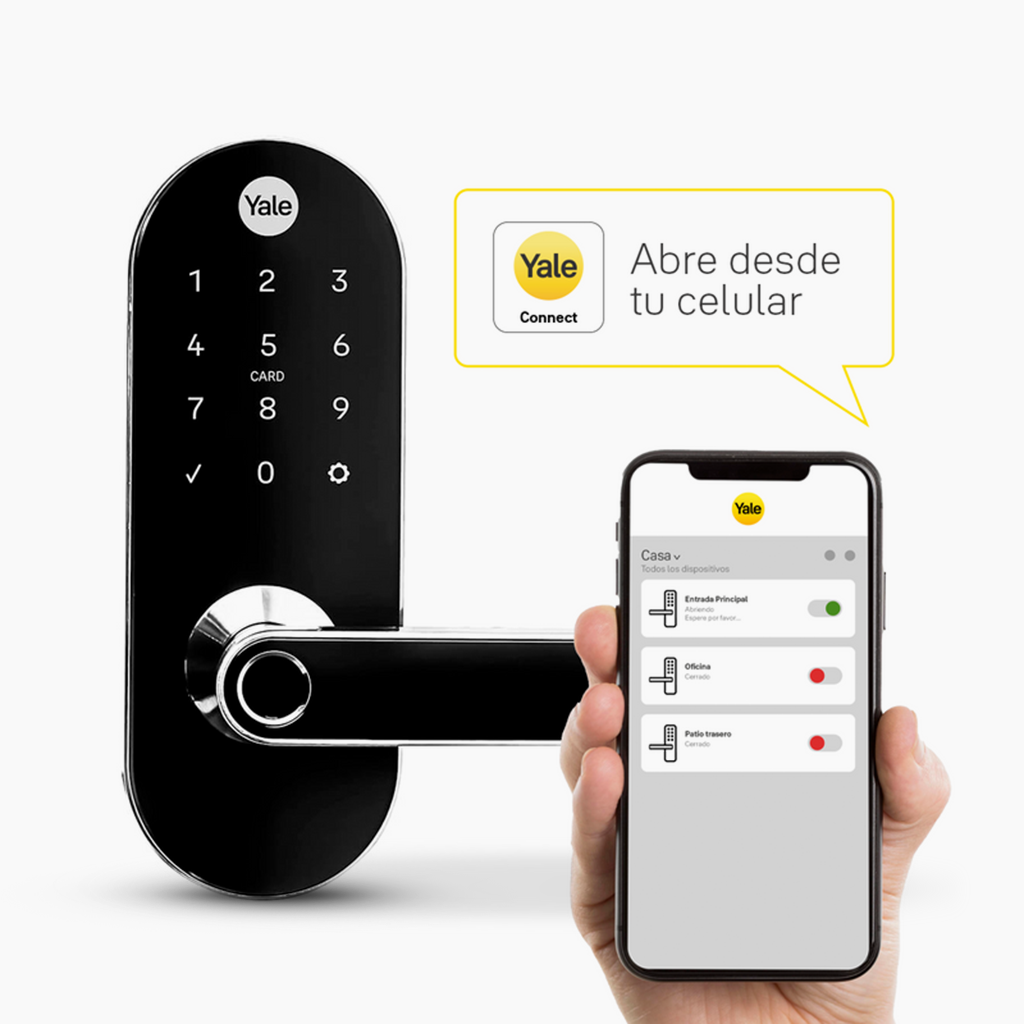 Cerradura de embutir Digital YMC420 + kit apertura con celular*